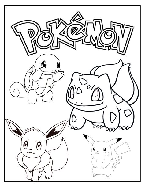 pokemon coloring worksheets|Pokemon Coloring Pages (Free PDF Printables)